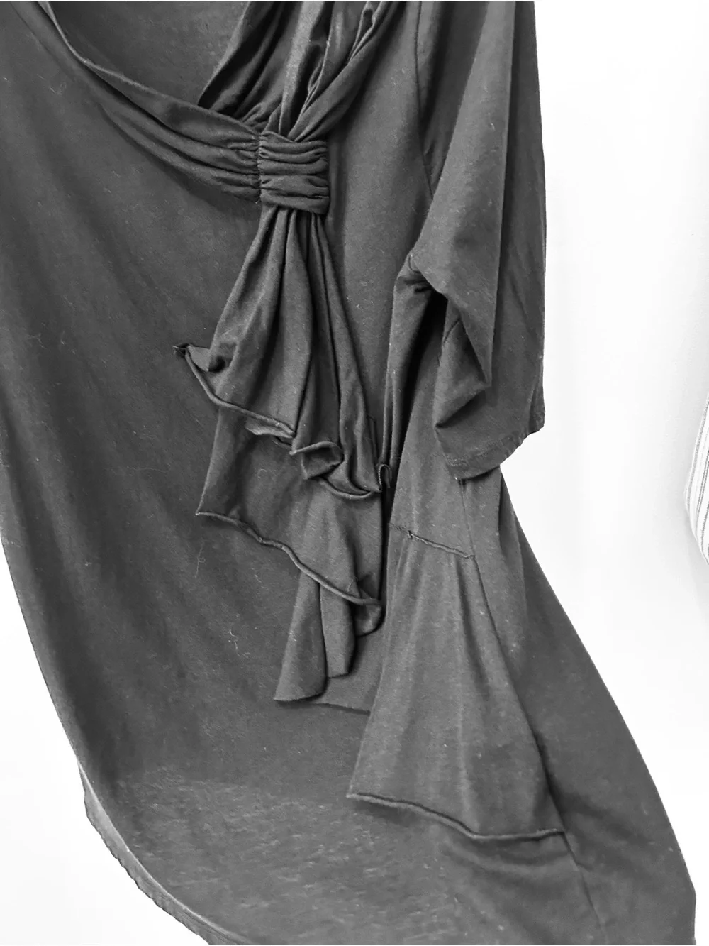 Anthropologie Deletta Black Top with ruffles!